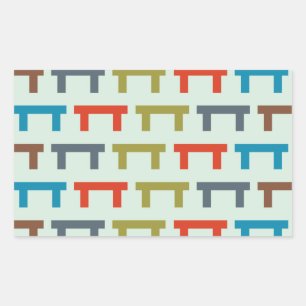 blocks patterned rectangular sticker