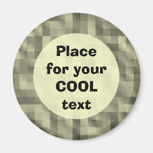 Blocks - round Template Magnet