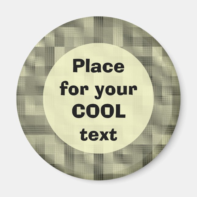 Blocks - round Template Magnet (Front)