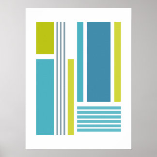 Blocks & Stripes 4 Poster