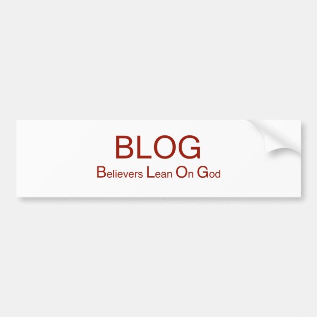 BLOG BUMPER STICKER (Front)