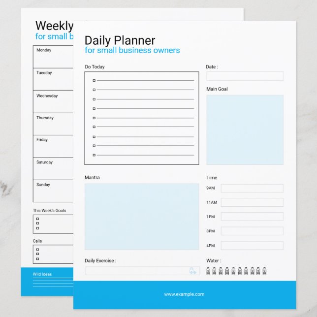 Blog Post Planner Template (Front/Back)
