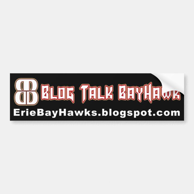 Blog Talk BayHawk bumper sticker (Front)