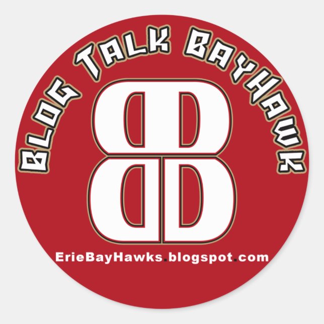 Blog Talk BayHawk Red Stickers (Front)