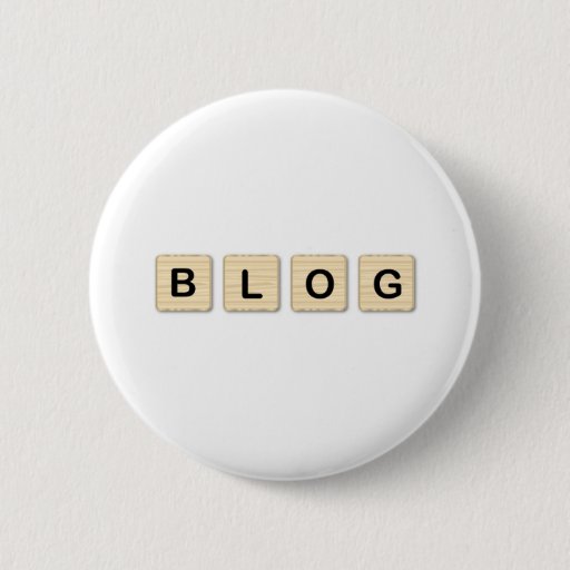 Image of Blog Wooden Letters 6 Cm Round Badge