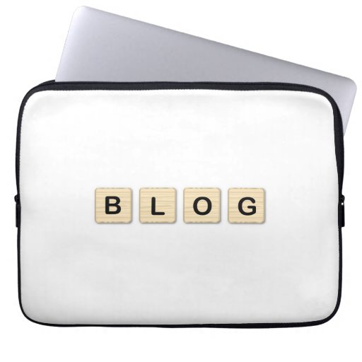 Image of Blog Wooden Letters Laptop Sleeve