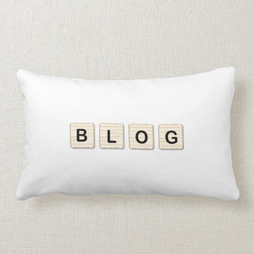 Image of Blog Wooden Letters Lumbar Cushion