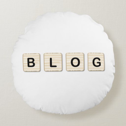 Image of Blog Wooden Letters Round Cushion