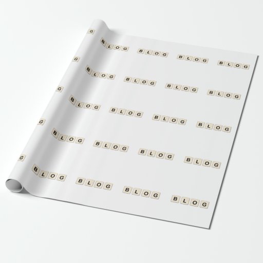 Image of Blog Wooden Letters Wrapping Paper