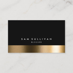 Blogger Bold Black Gold Business Card