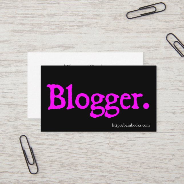 Blogger Business Card (Front/Back In Situ)