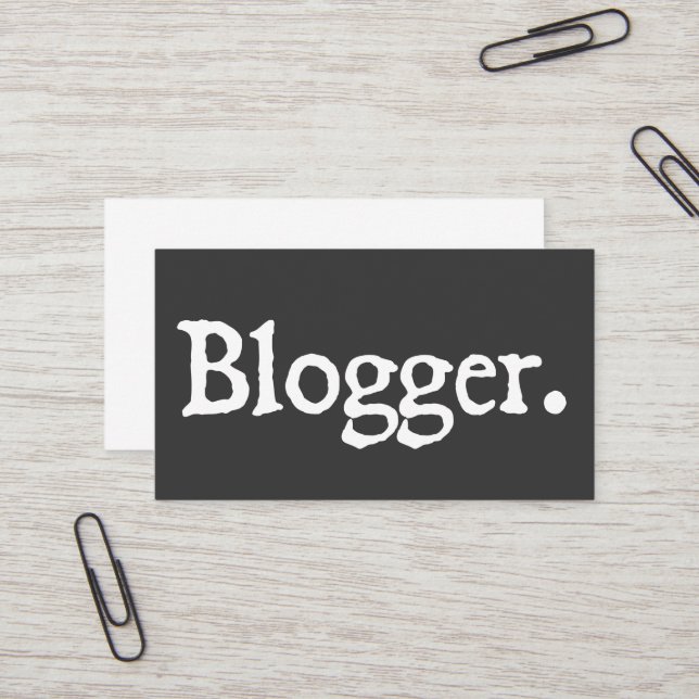 Blogger Business Card (Front/Back In Situ)
