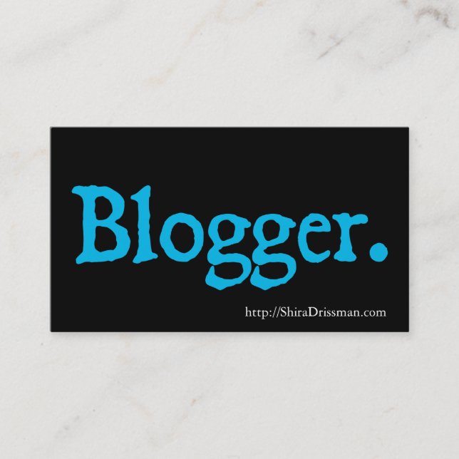 Blogger Business Card (Front)