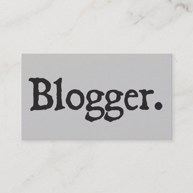 Blogger Business Card (Front)