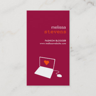 BLOGGER in RED Business Card