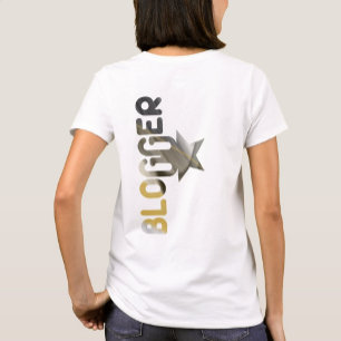 BLOGGER T-Shirt Trend Abstract Black White Gold