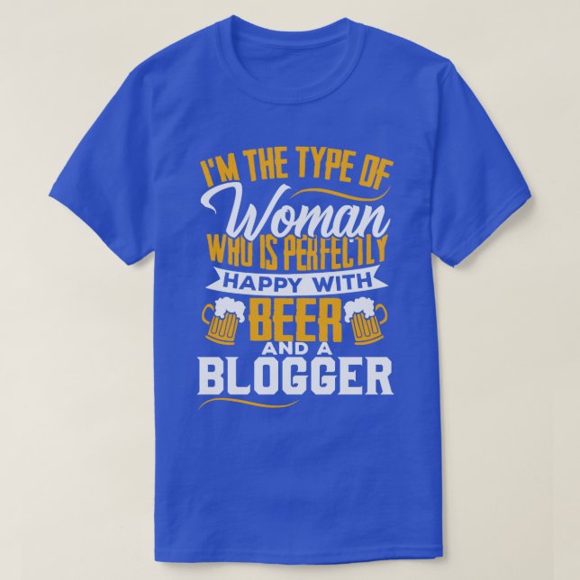 Bloggers Wife Girlfriend Blog Blogging T-Shirt (Design Front)