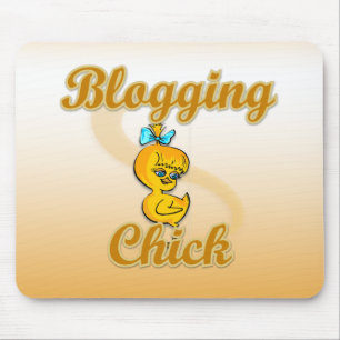 Blogging Chick Mouse Mat