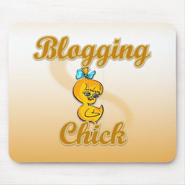 Blogging Chick Mouse Mat (Front)