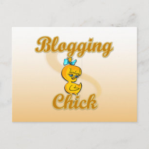 Blogging Chick Postcard