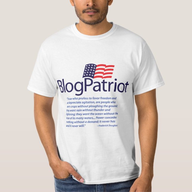 BlogPatriot Douglass Quote T-Shirt (Front)