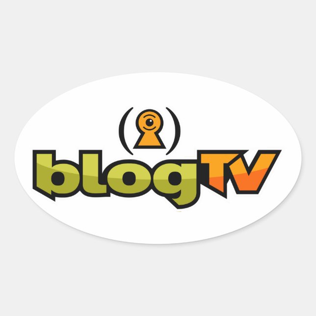 blogTV Oval Sticker (Front)