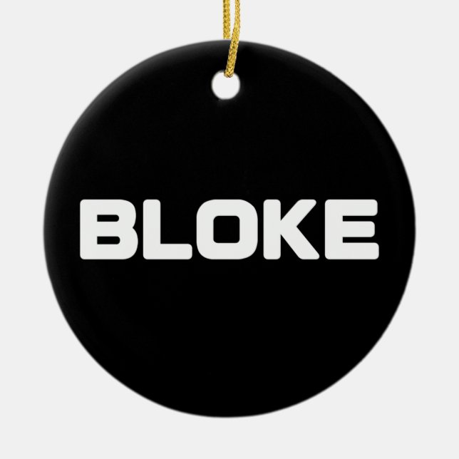BLOKE CERAMIC TREE DECORATION (Front)