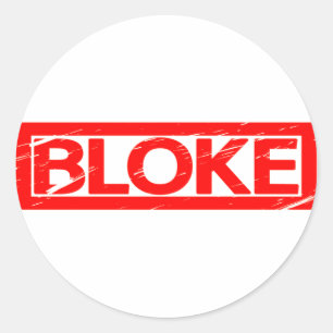 Bloke Stamp Classic Round Sticker