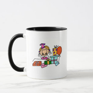 Blond Birthday Girl With Gifts T-shirts and Gifts Mug