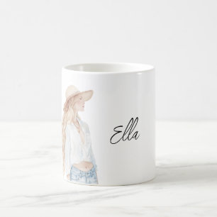 Blond Female Jeans Coffee Mug