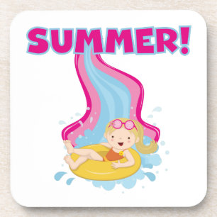 Blond Girl Summer Coaster