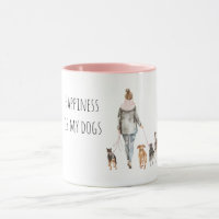 Blond Hair Lady Walking Dogs