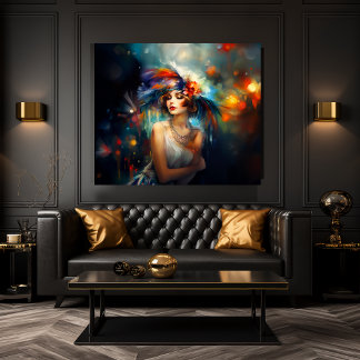 Blond Lady Roaring 20s Canvas Print