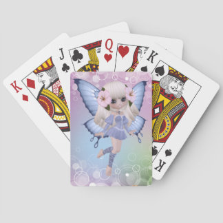 Blond Princess Butterfly Playing Cards