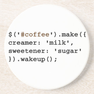 Blonde and Sweet JavaScript Coffee Code Coaster