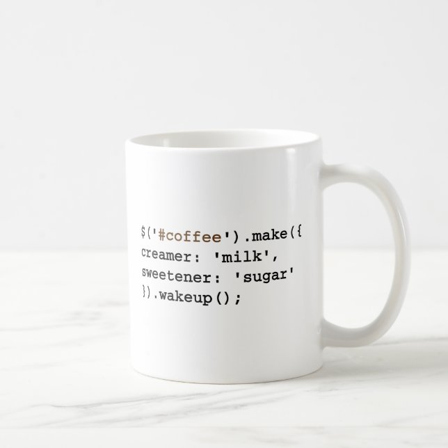 Blonde and Sweet JavaScript Coffee Code Mug (Right)