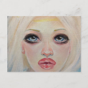 Blonde angel postcard