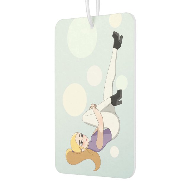 Blonde Anime Girl Car Air Freshener (Left)