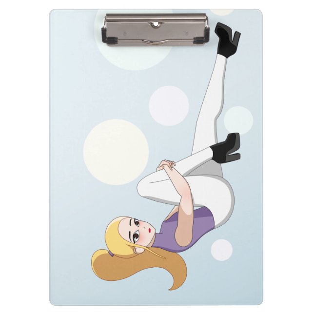Blonde Anime Girl Clipboard (Front)