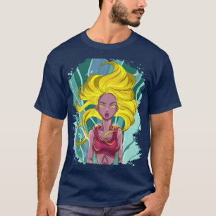 Blonde Anime Girl Japanese Otaku Kawaii Clothes An T-Shirt