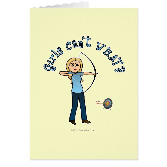 Blonde Archery in Blue (Front)