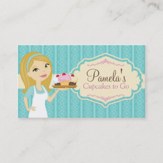 Blonde Baker Cupcake Business Cards D10