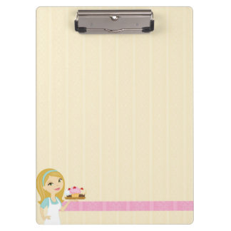 Blonde Baker Cupcake D12 Clipboard 1