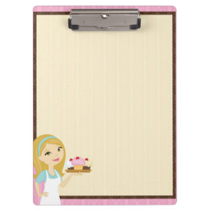 Blonde Baker Cupcake D12 Clipboard 3