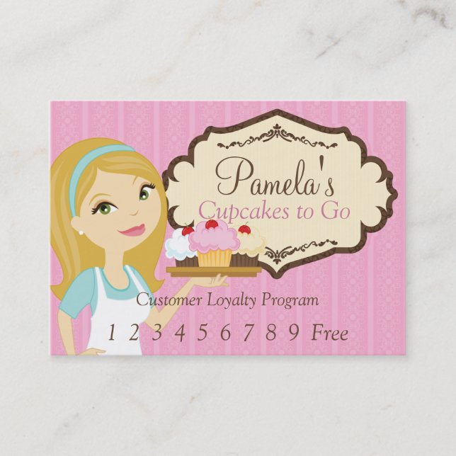 Blonde Baker Cupcake D12 Loyalty Card 1 (Front)
