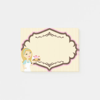 Blonde Baker Cupcake D12 Post It Notes Pad 1