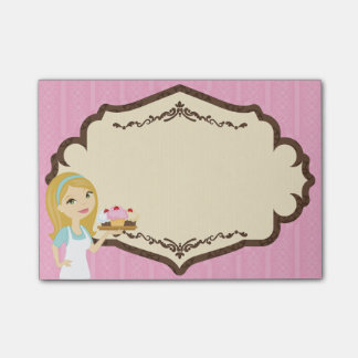 Blonde Baker Cupcake D12 Post It Notes Pad 2