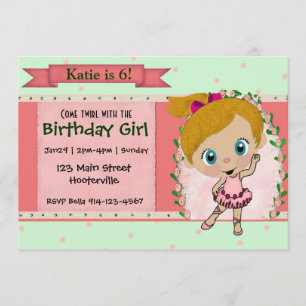 Blonde Ballet or Dance Party Invitation