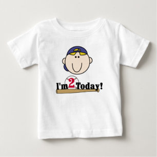 Blonde Baseball 2nd Birthday Baby T-Shirt