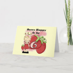 Blonde Berry 6th Birthday T-shirts and Gifts Card